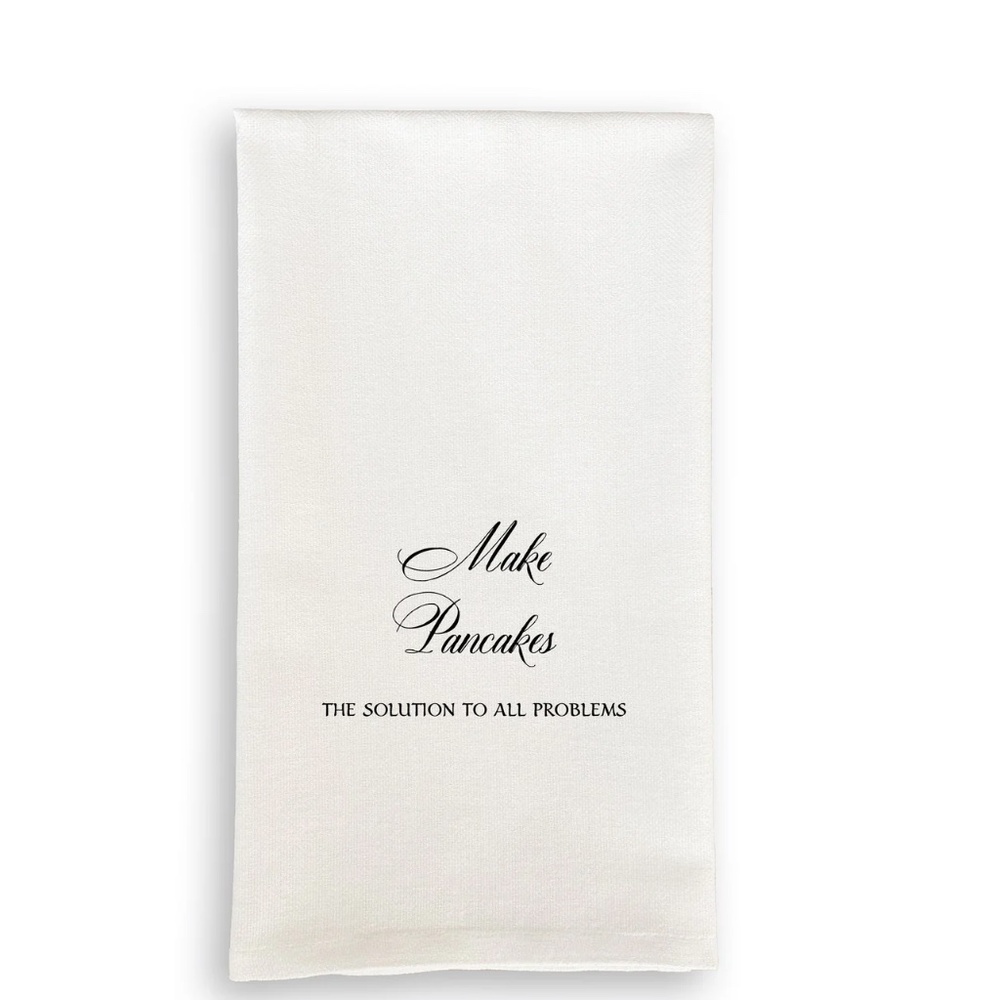 NEW French Graffiti Dish Towel - Make Pancakes